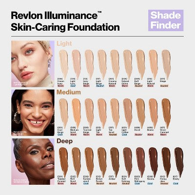 Revlon Illuminance Skin-Caring Foundation Amber 1 fl oz - Imperfect Container