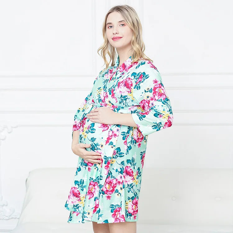 Maternity Robe & Matching Swaddle Set