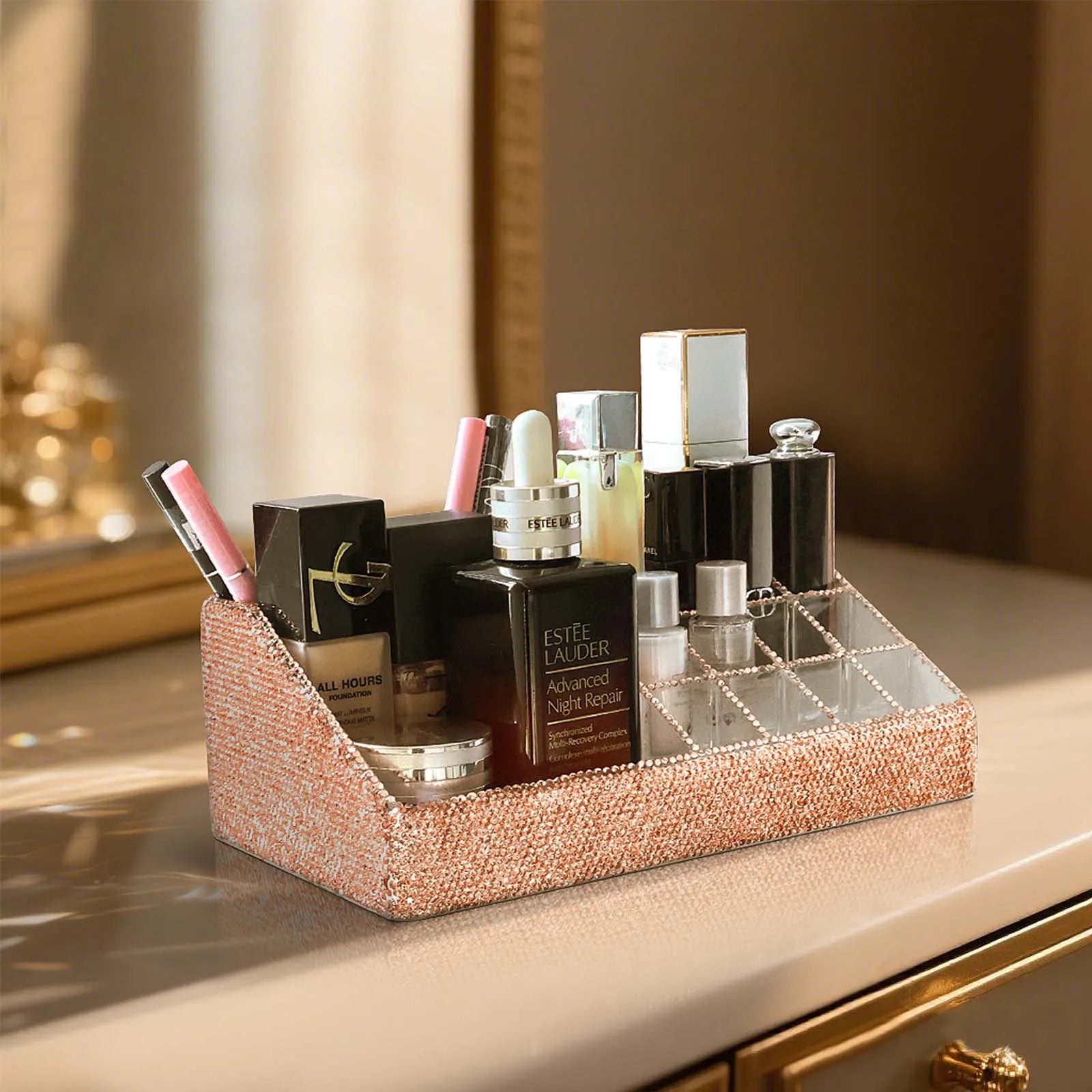 Rhinestone Cosmetic Organizer