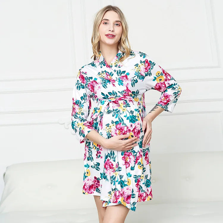 Maternity Robe & Matching Swaddle Set