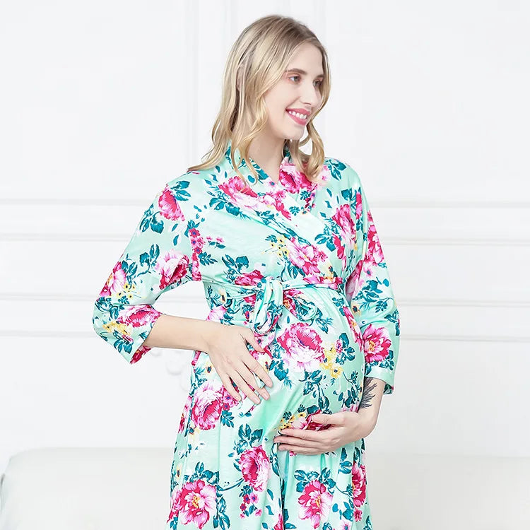 Maternity Robe & Matching Swaddle Set