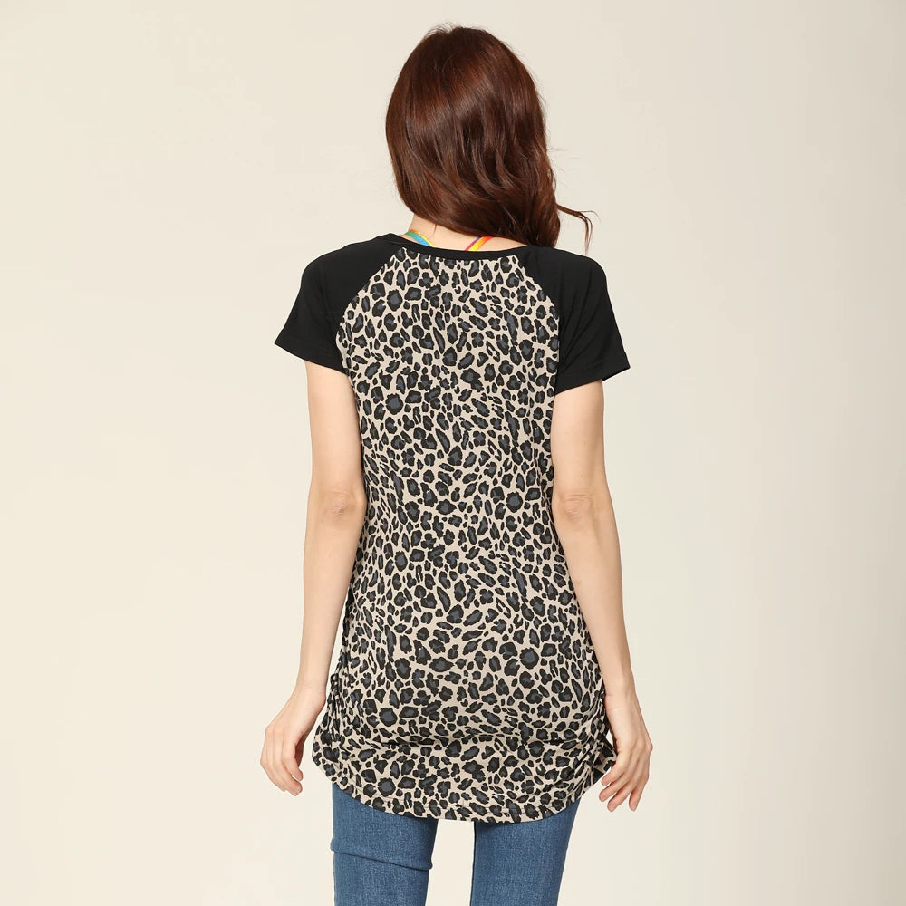 Leopard Maternity Top