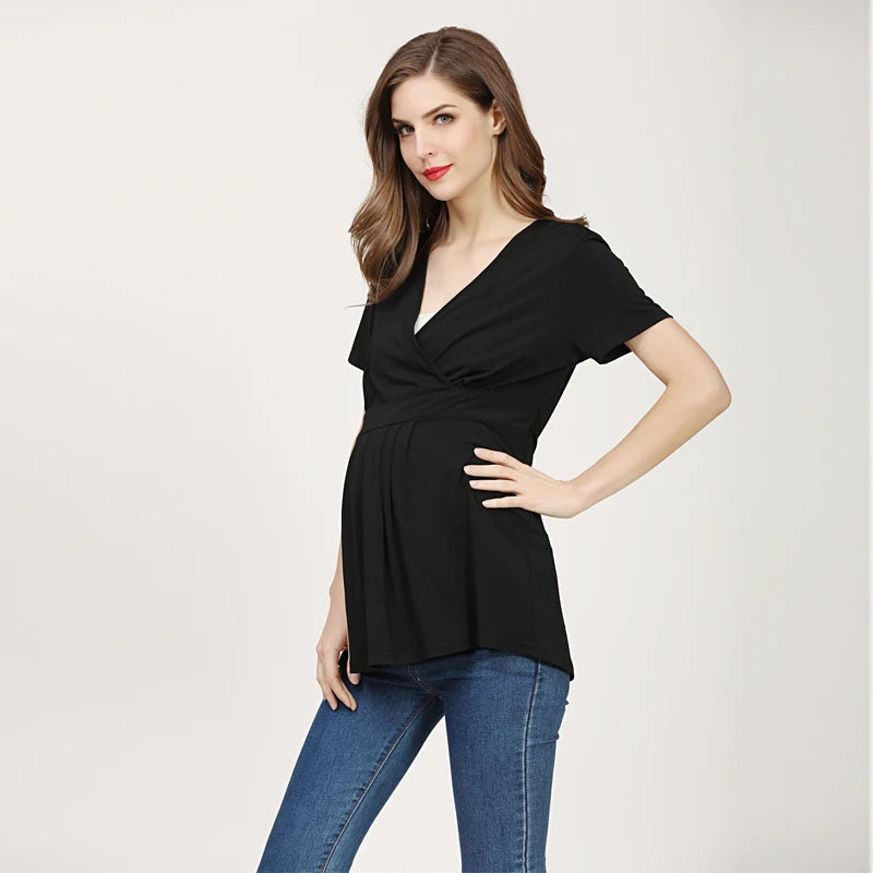Maternity/Nursing V-Neck Top