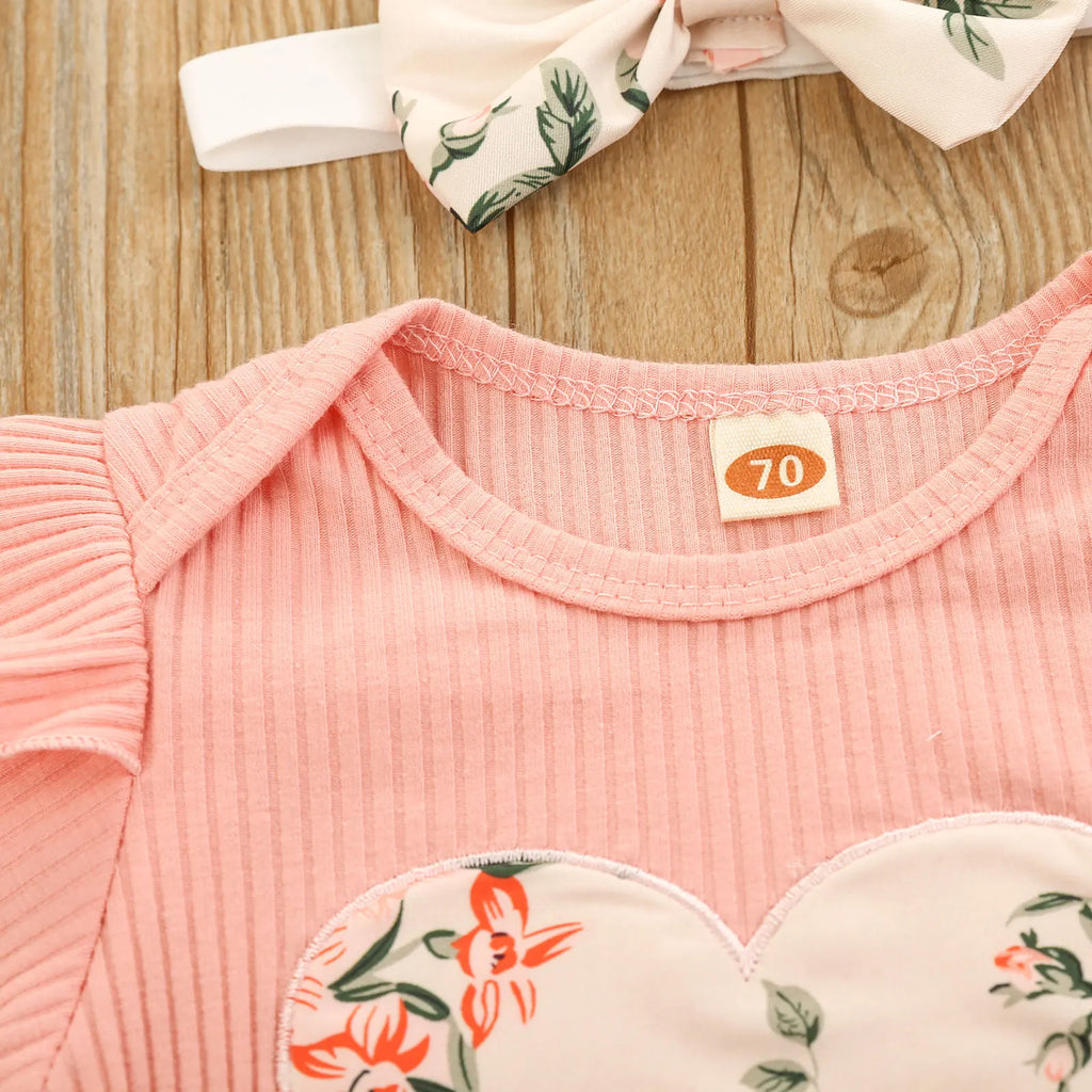 Baby Girl Floral Set-With Headband