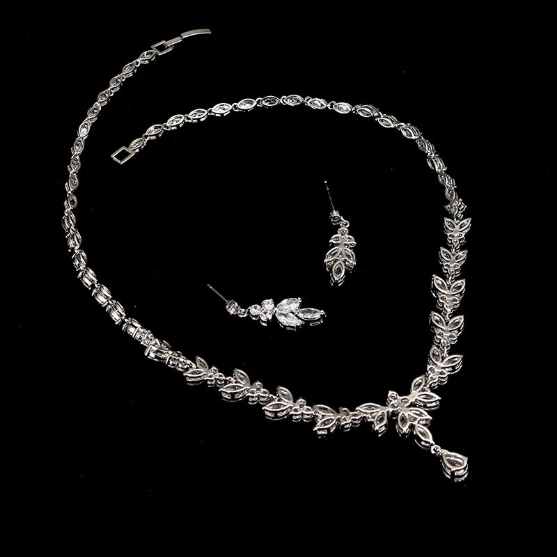 Cubic Zirconia 3Pcs Jewelry Set
