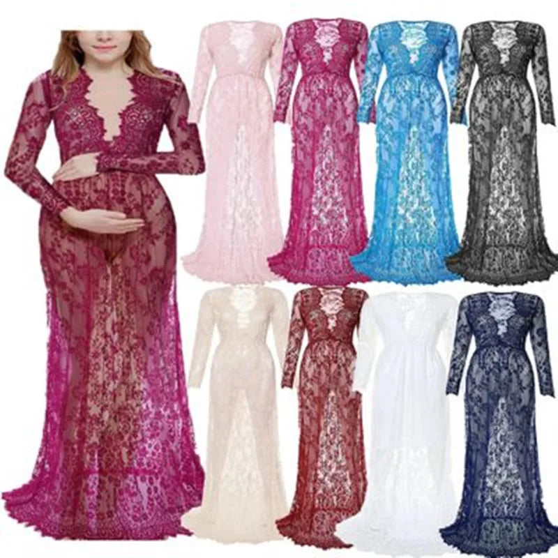 Maternity Lace Photo Gown