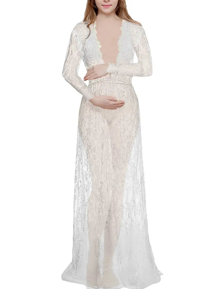 Maternity Lace Photo Gown