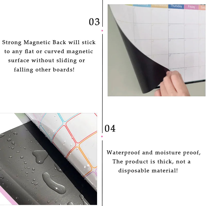 Magnetic Monthly Planner- With 8 Pens and 1 eraser