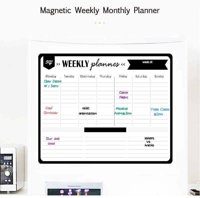 Magnetic Monthly Planner- With 8 Pens and 1 eraser