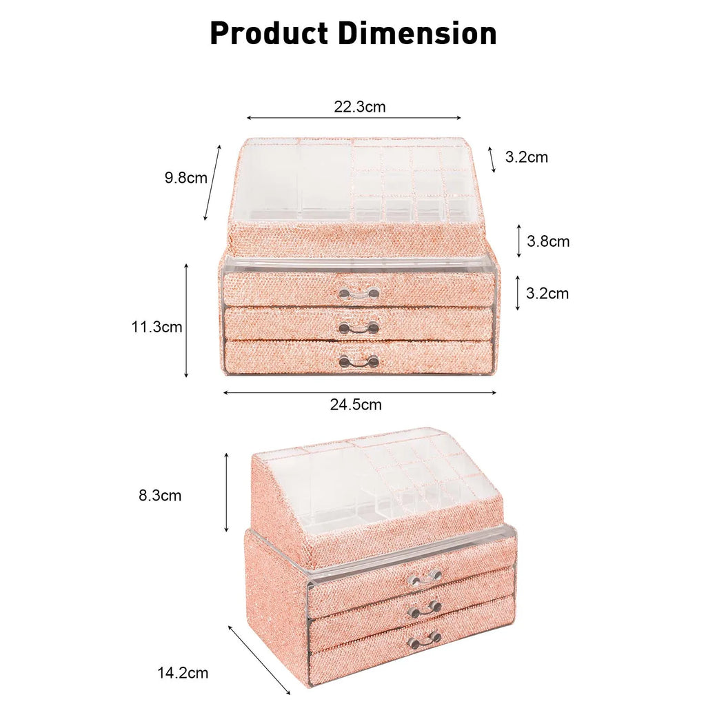 Rhinestone Cosmetic Organizer