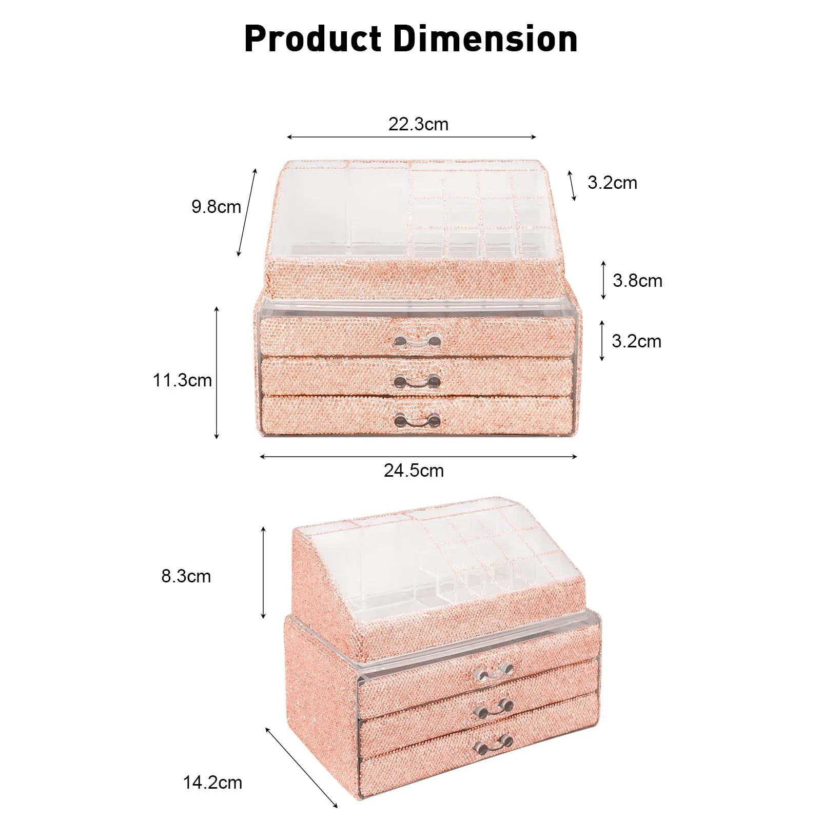 Rhinestone Cosmetic Organizer