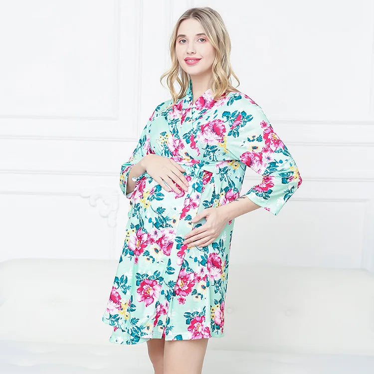 Maternity Robe & Matching Swaddle Set