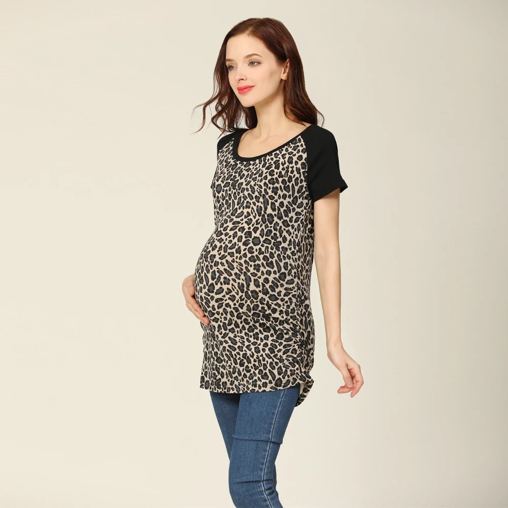 Leopard Maternity Top