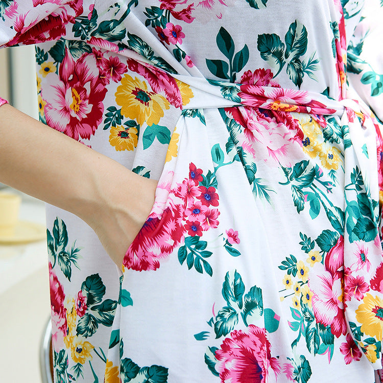 Maternity Robe & Matching Swaddle Set
