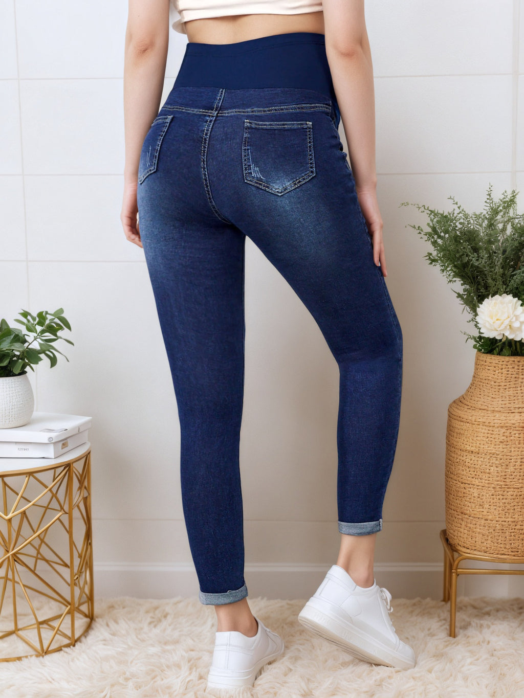 Ankle Length Maternity Jeans