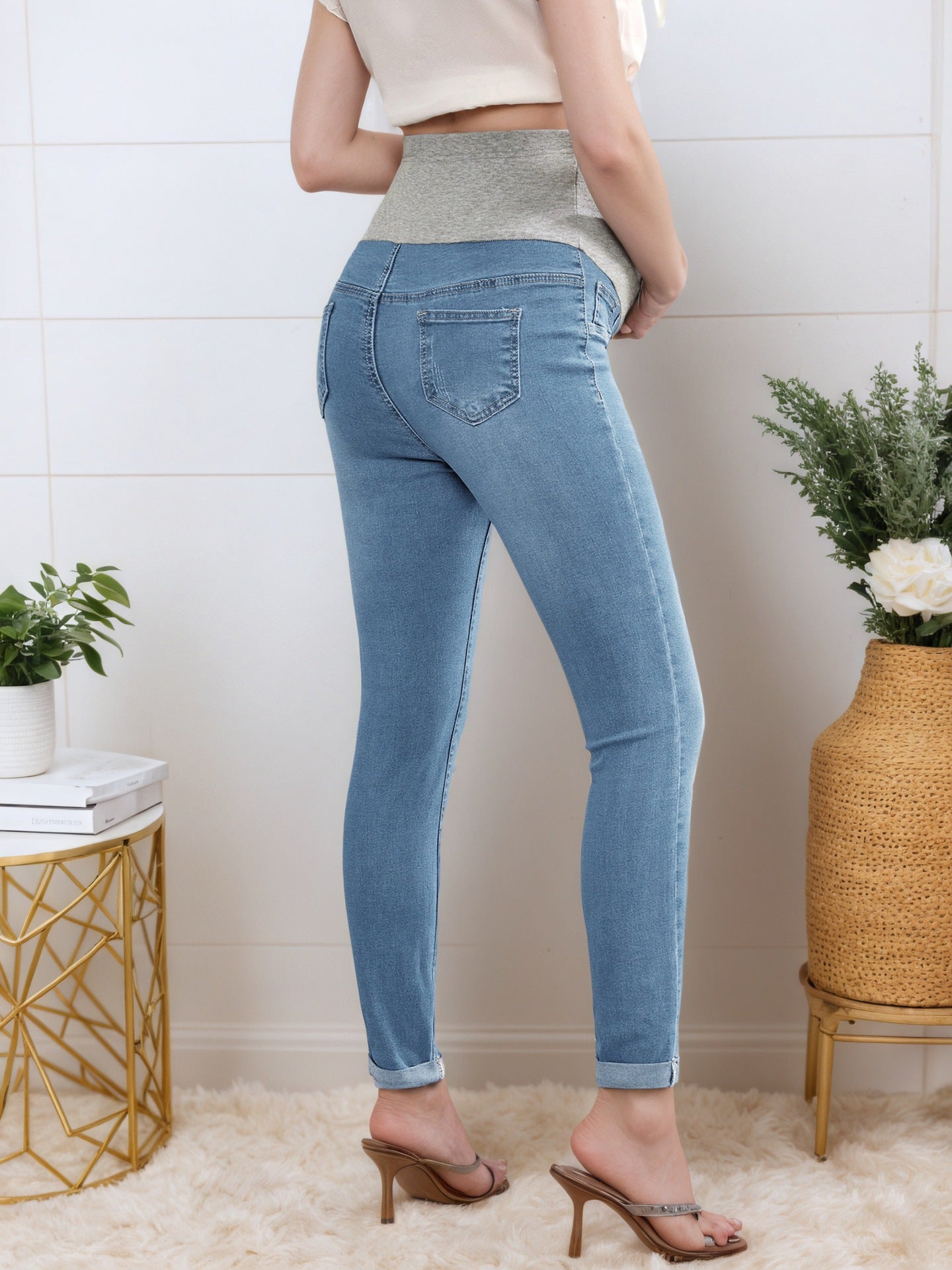 Ankle Length Maternity Jeans