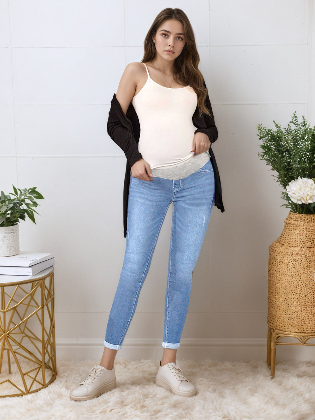 Ankle Length Maternity Jeans