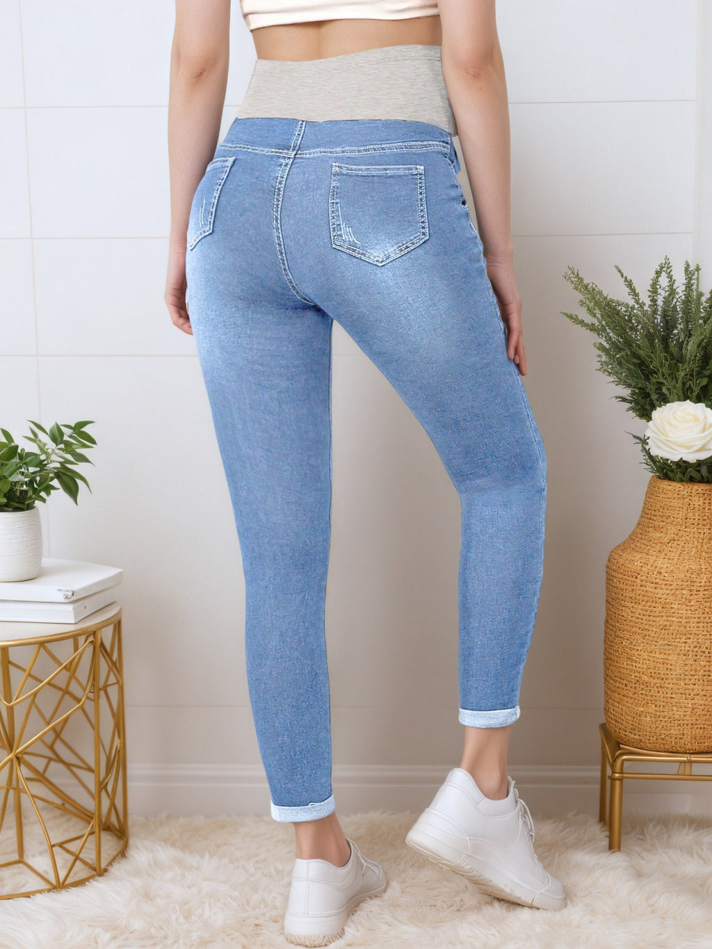Ankle Length Maternity Jeans