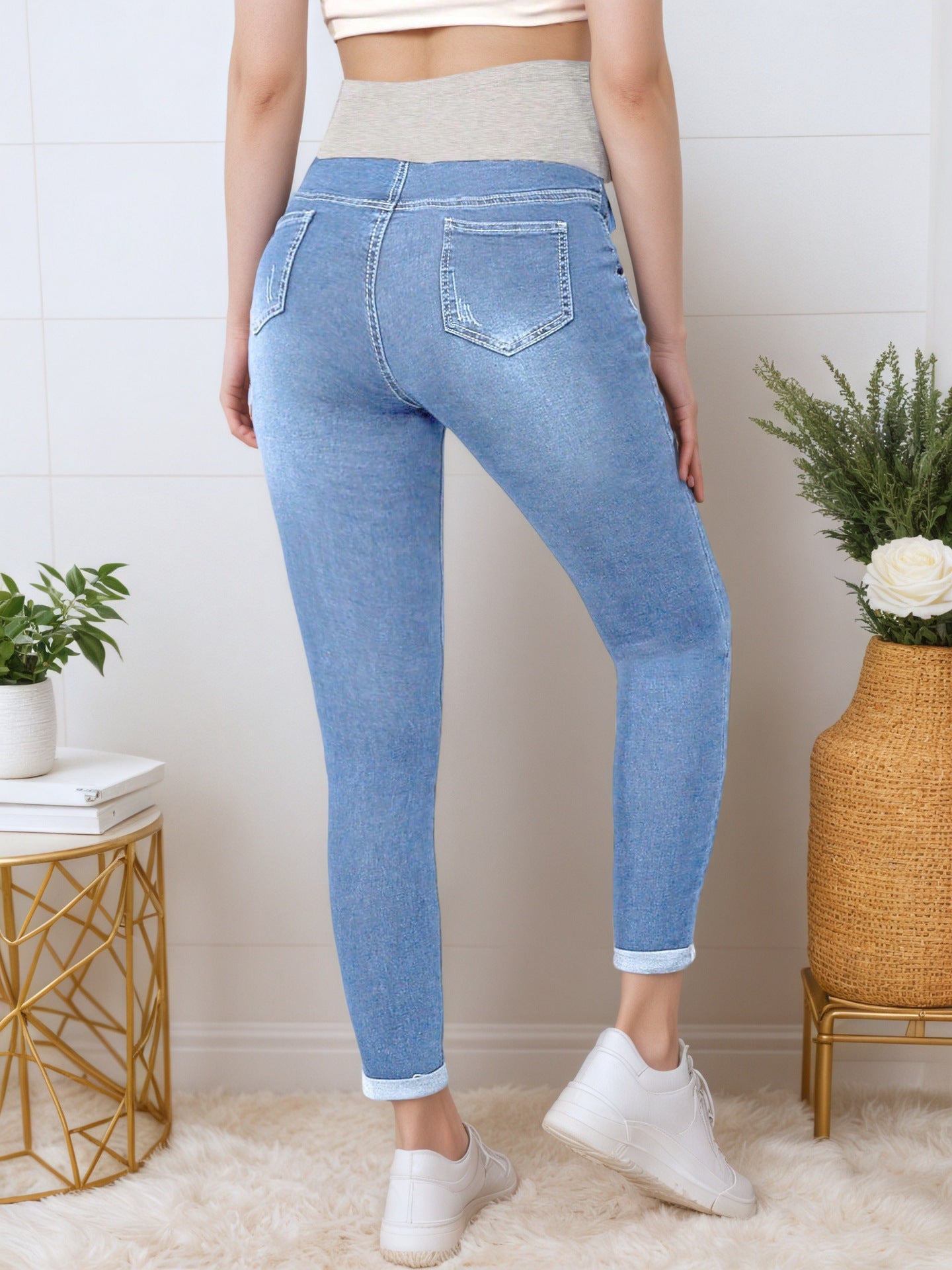 Ankle Length Maternity Jeans