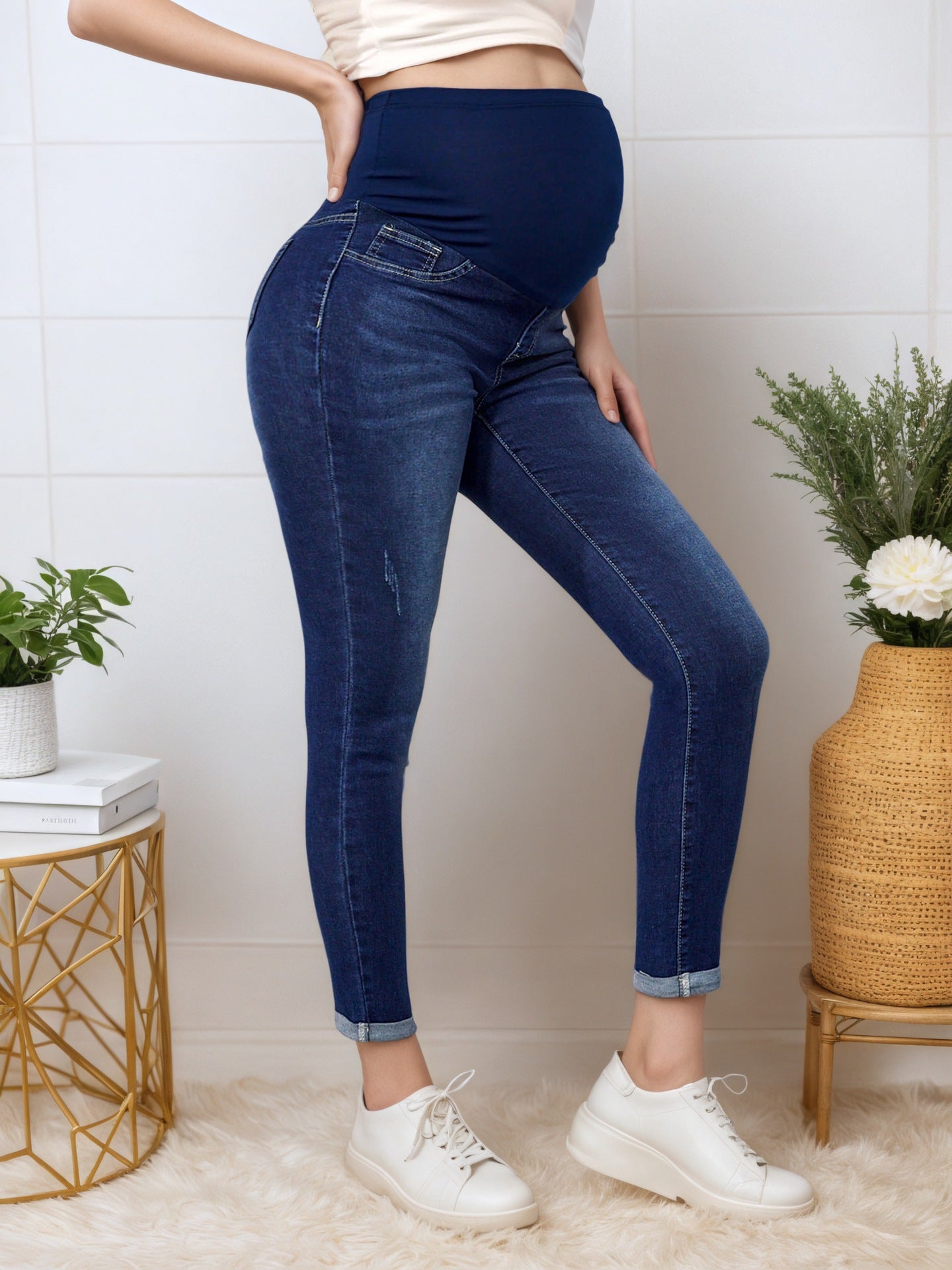 Ankle Length Maternity Jeans