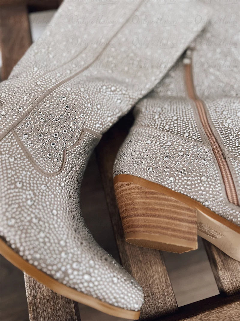 Sparkly Rhinestone Boots