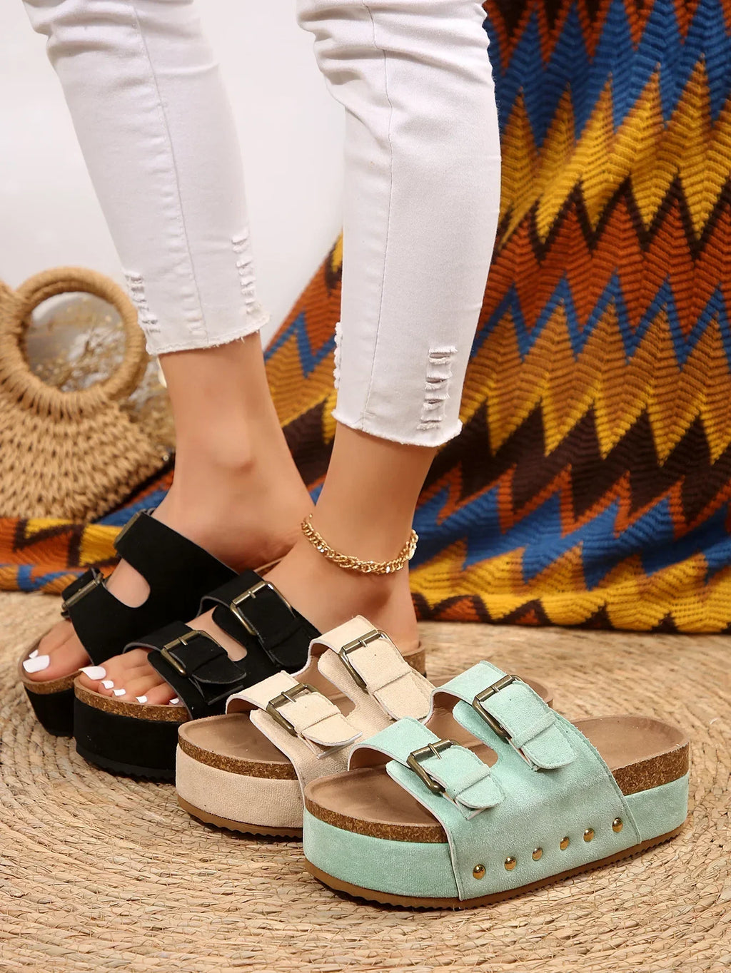 Platform Leather Sandals