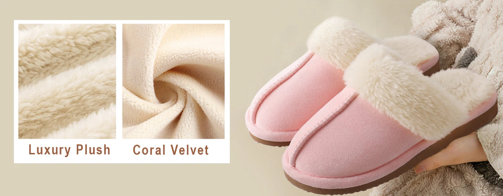 House Slippers with Fur