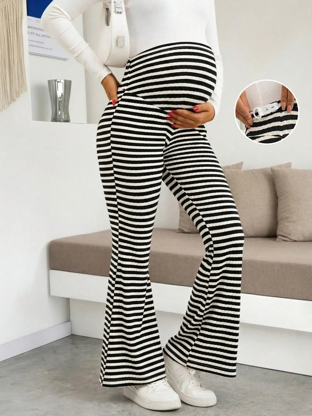 Maternity Striped Lounge Pants