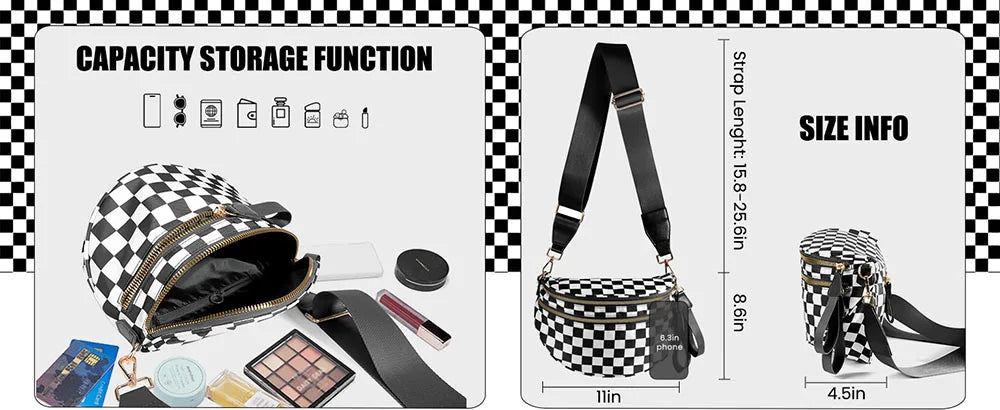 Checkered Crossbody Bag