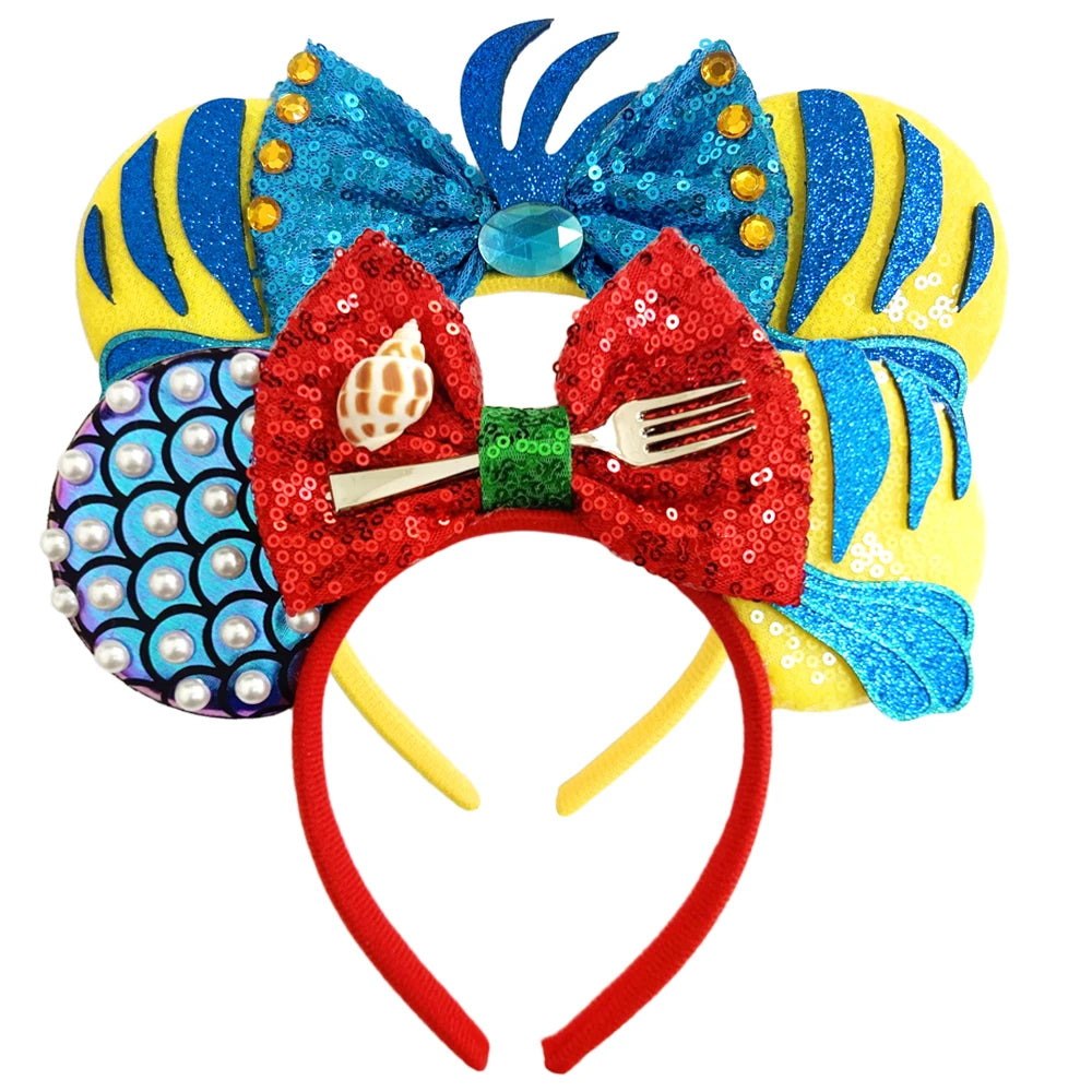 Sequined Character Mouse Ears Headband