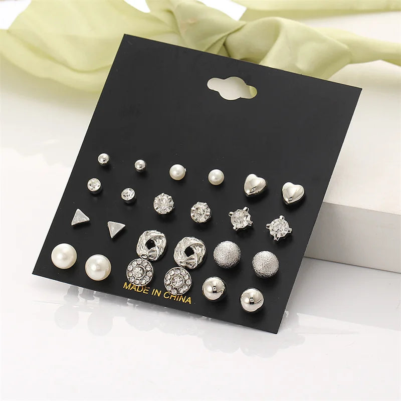 Gold Earrings Set(40Pcs)