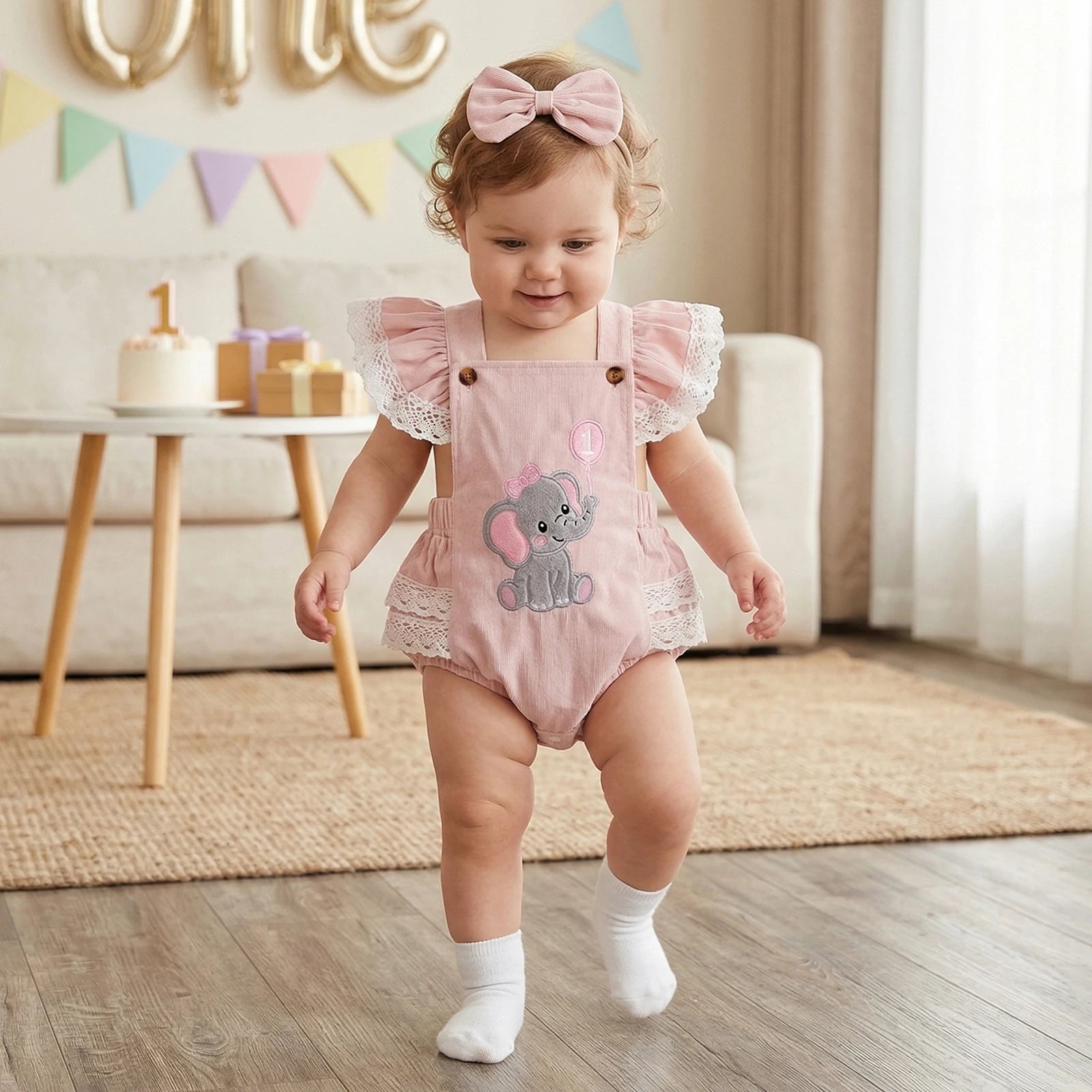 Birthday Romper&Headband