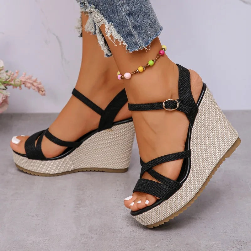 Strappy Wedge Sandals