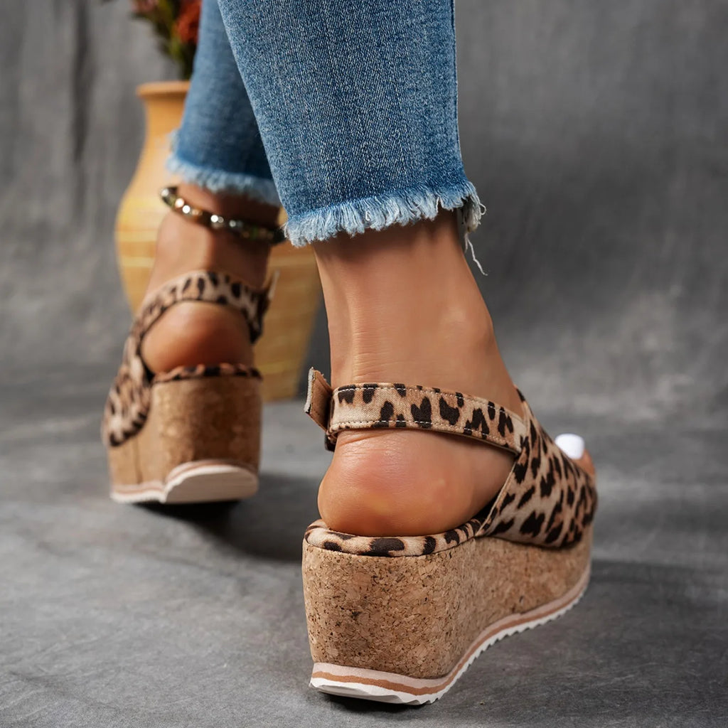 Wedge Peep-Toe Sandals