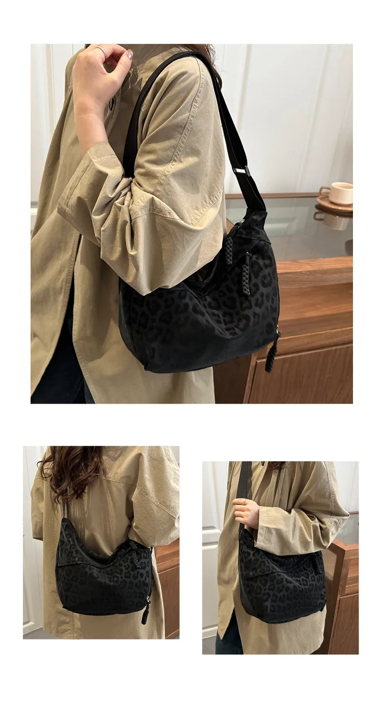 Leopard Soft Leather Handbag