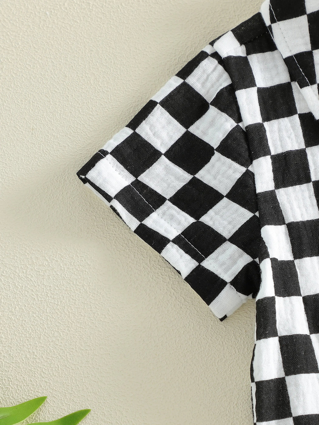 Checkered Collared Set