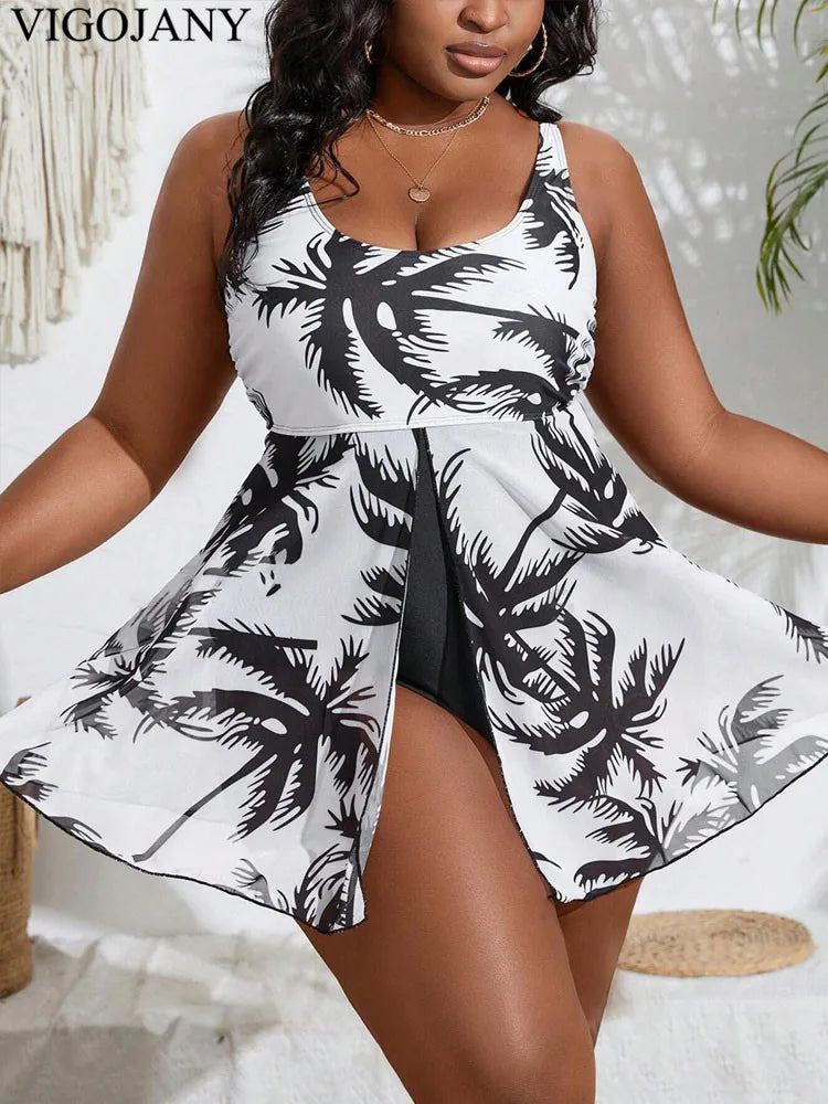Swim Dress with Slit