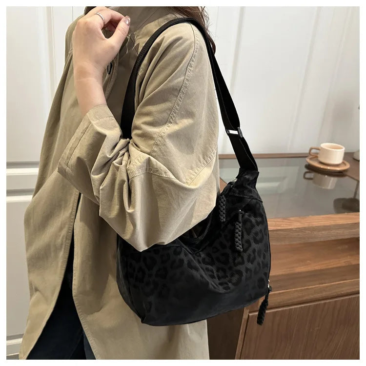 Leopard Soft Leather Handbag