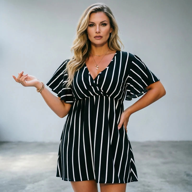 V-Neck Mini Dress