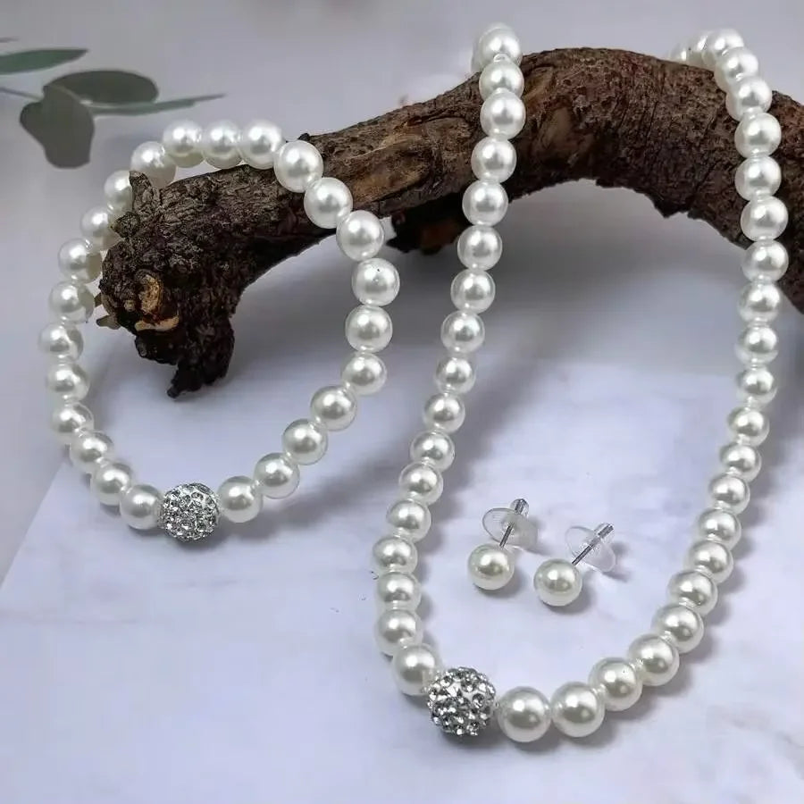 3 Pcs Pearl Jewelry Set