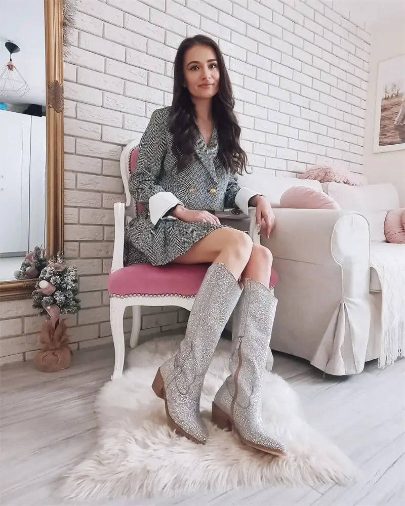 Sparkly Rhinestone Boots