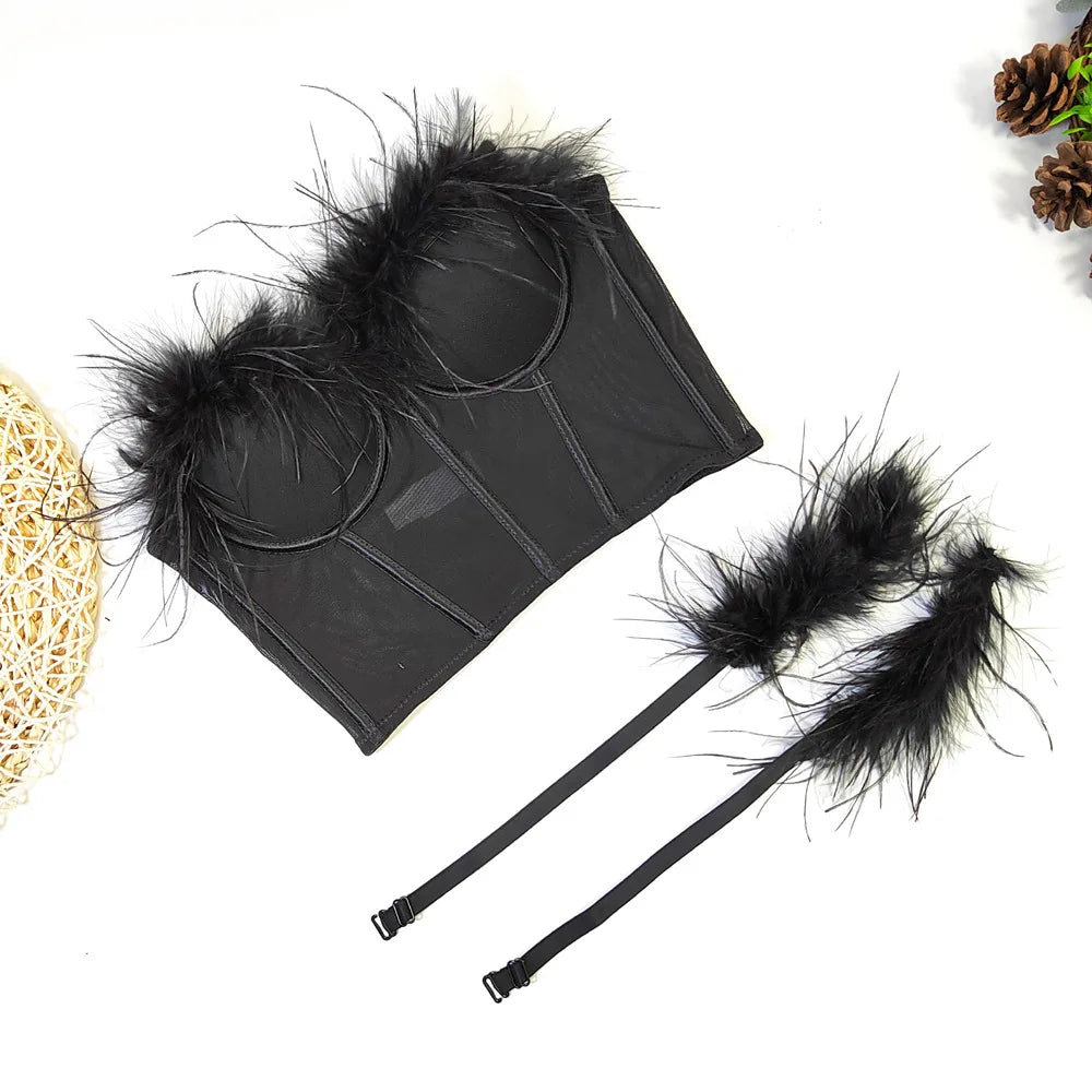 Feathered Bustier
