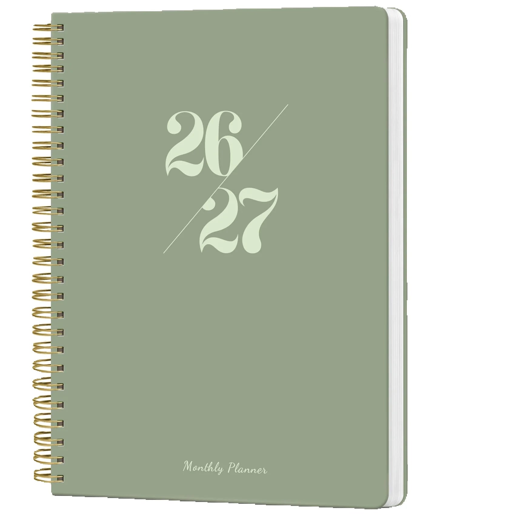 Jan 2026-Dec 2027 Monthly Planner, 24-Month 7"x10" Calendar for School Office Home - Green