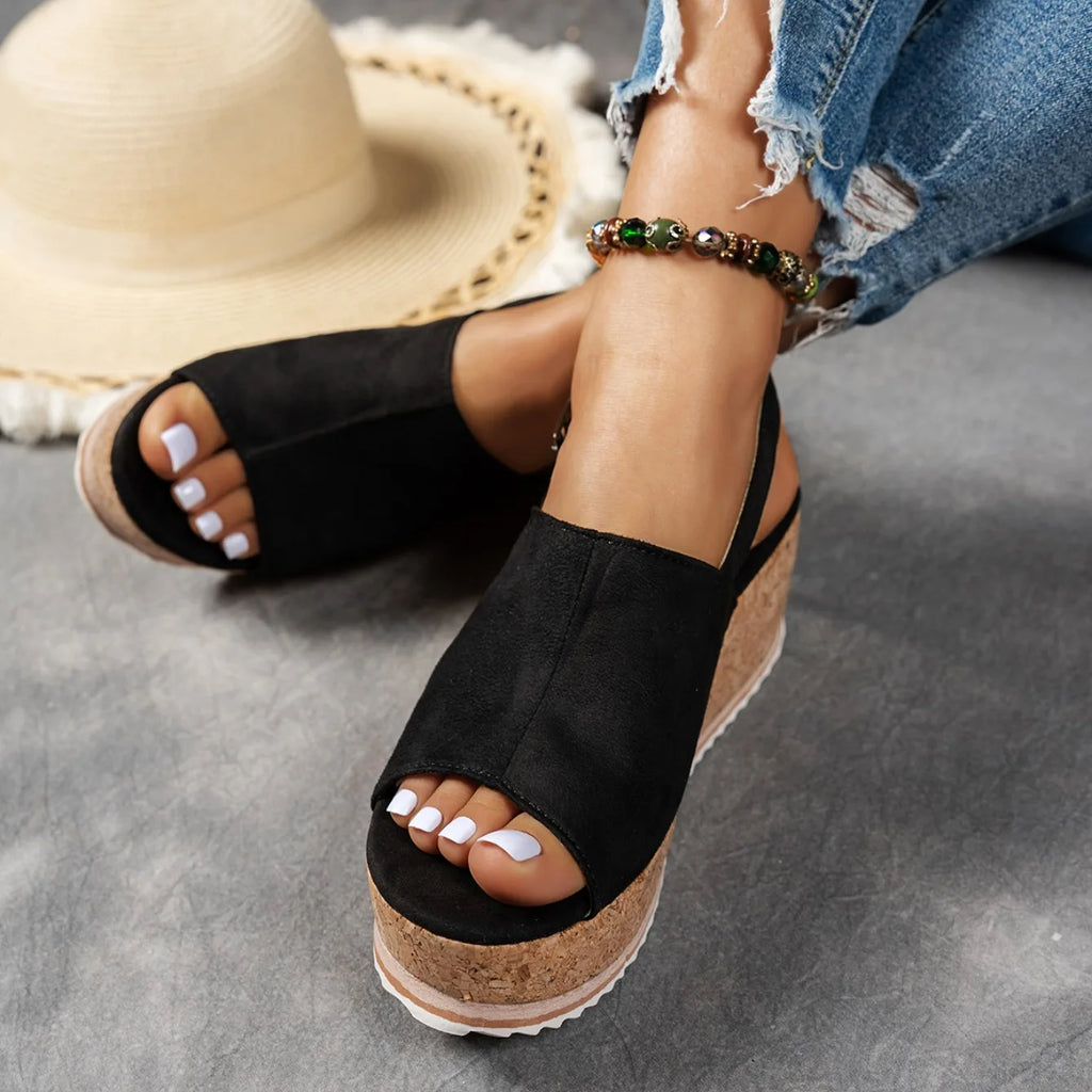 Wedge Peep-Toe Sandals