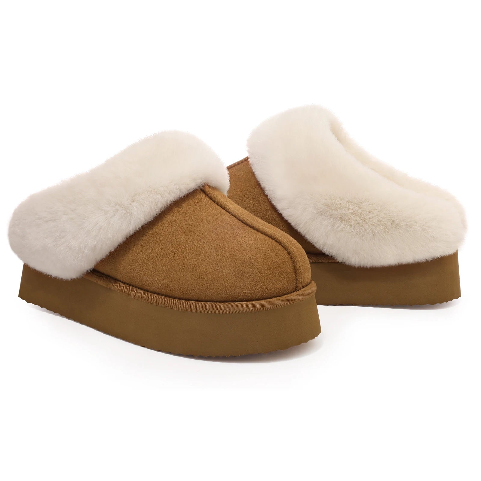 Platform Fuzzy Slippers