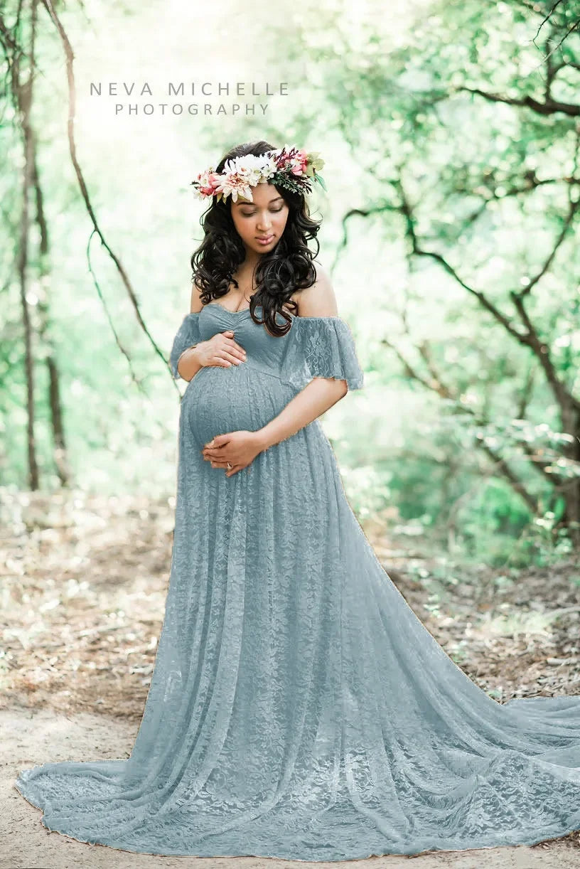 Lace Maternity Gown