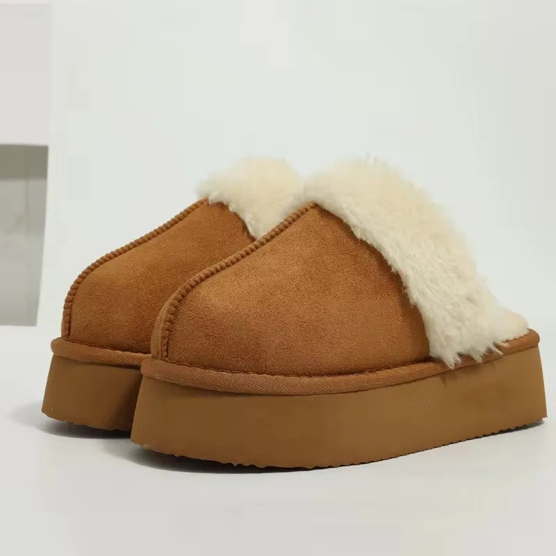Platform Fuzzy Slippers