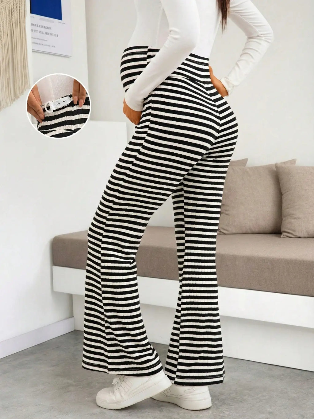 Maternity Striped Lounge Pants