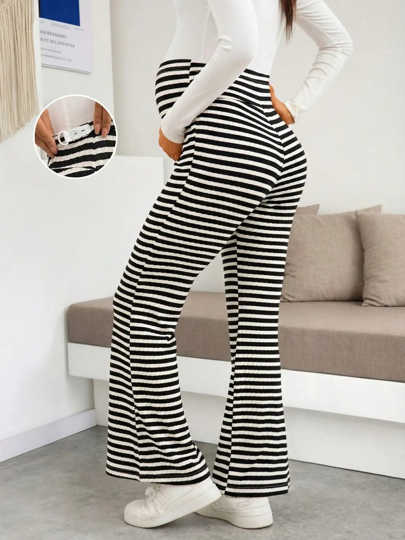 Maternity Striped Lounge Pants
