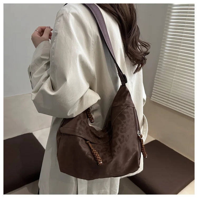 Leopard Soft Leather Handbag